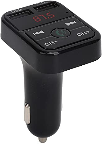 Bluetooth FM-Transmitter, Auto-MP3-Player Bluetooth V5.0 Autoradio-Audio-Adapter FM-Transmitter Schnellladegerät Auto-Musik-Player FM-Modulator mit LED-Bildschirm