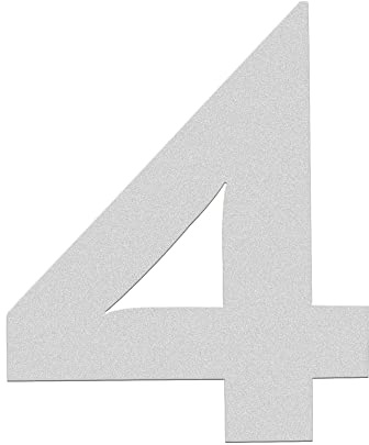 HASWARE House Number 3 inch (7.5 cm) Self Adhesive Letters Apartment Door Numbers Street Address Plaque Home Stylish Decor, Acrylic(4, Silver)