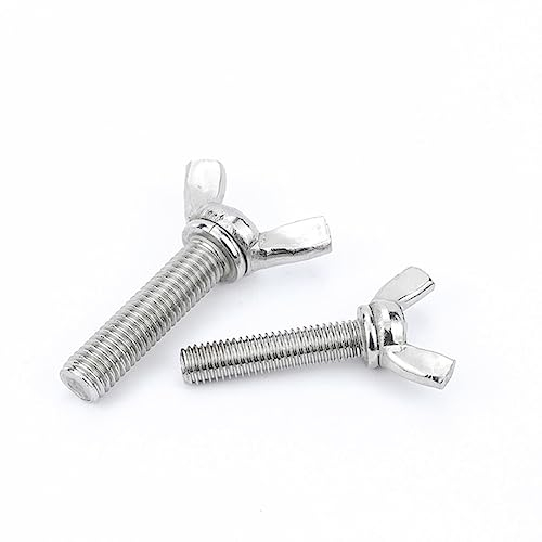 1/5/10 Stück Flügelschrauben Schmetterlingsschraube 304 Edelstahl M3 M4 M5 M6 M8 M10 Flügelkopf-Rändelschrauben-M3 10 Stück, 8 mm, Edelstahl 304