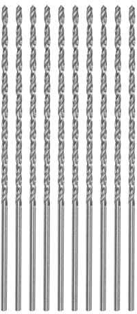 QUARKZMAN 10 Stk Extra Lange Spiralbohrer 1.7mm HSS Bohrspitze mit Schnellstahl Gerade Schaft Bohrkronen 75mm Länge für Metall Holzwork Plastik Alulegierung