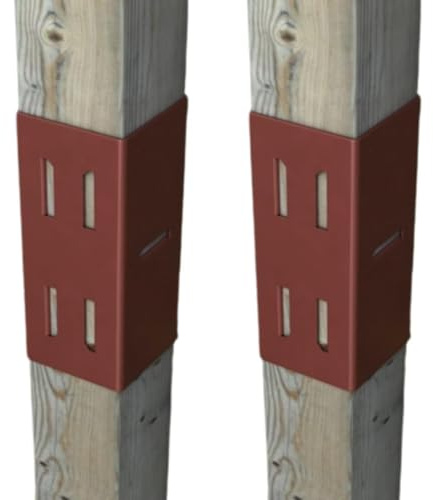 [FIXINGS DIRECT] 75mm (3) Fence Post Extender Heavy Duty (Multiple Pack Sizes) With Easy Grip Extension For Fence Posts Dual Coated Corrosion Resistant Design (2x 75mm x 75mm (3x3))