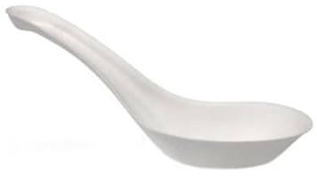 Enviropack 100 cucharas de ramen de bagazo, cucharas de sopa compostables desechables ecológicas, 140 mm