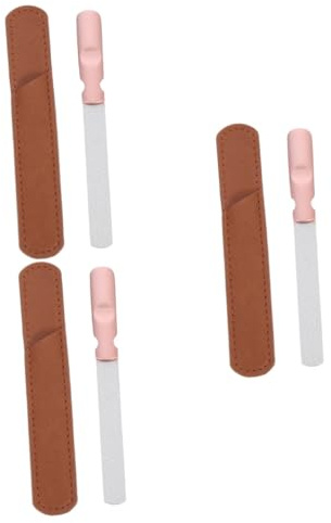 Healeved 3stücke Edelstahl-nagelfeile Doppelseitige Maniküre-polierfeile Für Fingernägel Und Fußnägel Langlebig Und Robust Mit Schickem Roségoldenen Etui Für Professionelle