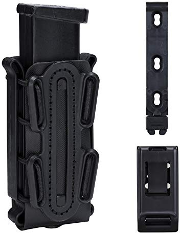 IDOGEAR Magazintasche Pistolenmagazintaschen 9mm Softshell Verstellbarer Universalmagazinträger.40 S&W.45 ACP mit Gürtel- und MOLLE-Clips