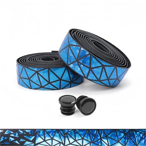 YYunying Road Bike Handlebar Tape Fahrrad Lenkerband, Blau | Für MTB Rennrad, PU + EVA Material, 2 Rollen, Rutschfest, Stoßdämpfend