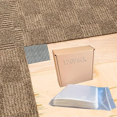 Carpet Tile Tape, 4 x 4Carpet Tile Adhesive Connectors Carpet Square adhesives That Creates a Floating Floor 120 tabs per Pack
