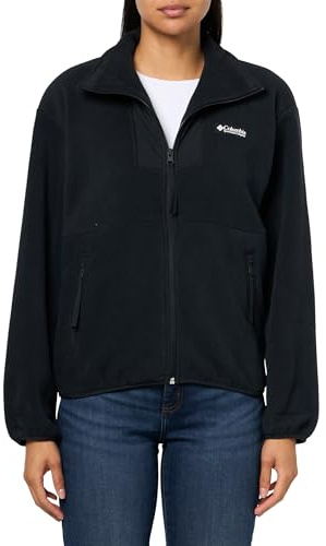 Columbia Pile da donna Sequoia Grove con zip intera, nero, 3X
