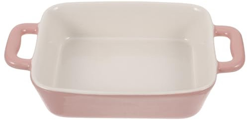 CONGARTENO Teglia Da Forno Ceramica Rosa Pirofila Per Microonde e Forno Utensili Da Cucina Eleganti Perfetta Per Cottura e Presentazione Dei Piatti