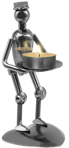 Järnkonst ljushållare modell, retro metall votiv te ljus ljusstake hållare ljusstake stativ kandelabum statyett ornament för bord bordsuppsatser bröllop födelsedag jul Hanukkah fest dekor