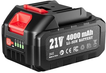 Supstable Batería recargable original de 21 V y 4000 mAh | 1 batería de 4000 mAh, compatible con todas las motosierras Supstable