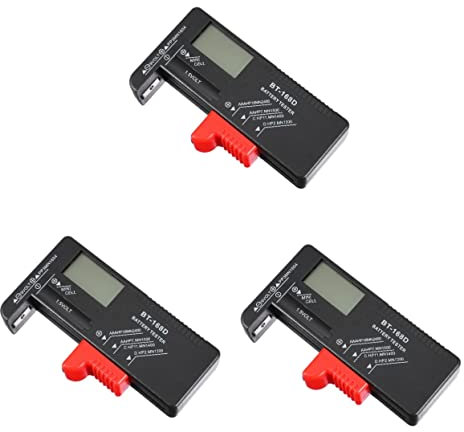 OSALADI 3piezas Probador De Baterías Digital Portátil Para Aa Aaa y Botón Verificador De Voltaje Indicador De Estado Sin Batería Necesaria Para Operación