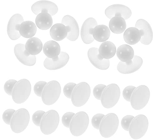 Veemoon 100 Stück Kochknöpfe Für Kochjacken - Runde Kunststoff-Knopfknöpfe in Weiß Ideale Nähknöpfe Für Küchenbekleidung Und Kochuniformen Bewegliche Jackenknöpfe