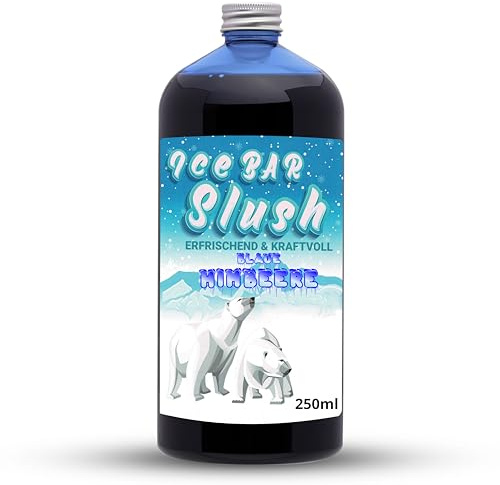 ICE Orso Sciroppo AZO e glicerolo Free | Bottiglia da 250 ml | Concentrato per Slushy Bevande Maker Gelatiere Macchine per gelati da 1:5 a 1:20 (250 ml, lampone blu)