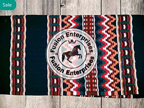EQUIEMPRESS Sattelunterlage Western Ranch/Westernsatteldecke aus Neuseelandwolle, Top Wool Pad Sensor Flex (Anpassung möglich) A-86 (34 x 34)
