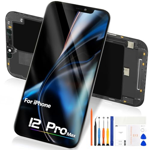 pour iPhone 12 Pro Max Écran LCD pour iPhone 12 Pro Max LCD Display A2411 A2342 A2410 A2412 6,7 Pouce Écran Tactile 12 ProMax Ecran Remplacement Assemblée avec Réparation Kit