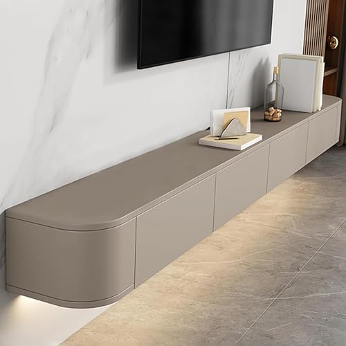 TV Schrank hängend Moderner Minimalistischer Holz Großer TV Wandschrank TV Lowboard TV Schrank, Entertainment Aufbewahrung TV Mediensteuerung TV Hängeboard Geeignet für Wohnzimmer Schlafzimmer