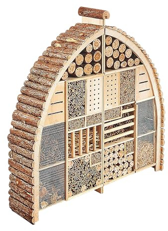 Kobolo Insektenhotel Luxury XXL in Bogenform 101x23x109 cm Braun