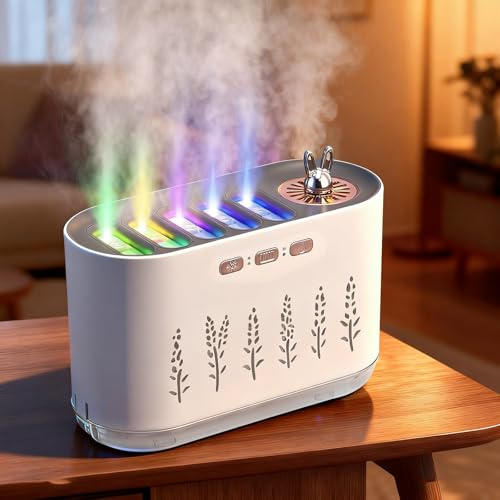 Diffusore di aromi, 700 ml umidificatore per camera da letto, diffusore di oli essenziali con 5 modalità di spruzzo, umidificatore diffusore d'aria con 20 Colori LED per camera, ufficio, yoga, spa