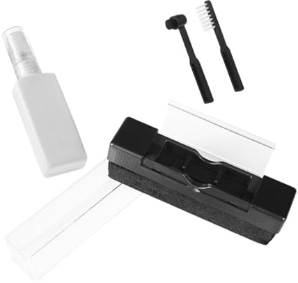 Angoily Kit de Limpieza para Discos de Vinilo Cepillos Antiestáticos y Líquido Especial Cuidado Completo para Tocadiscos y Vinilos Polvo y Suciedad sin Dañar Discos