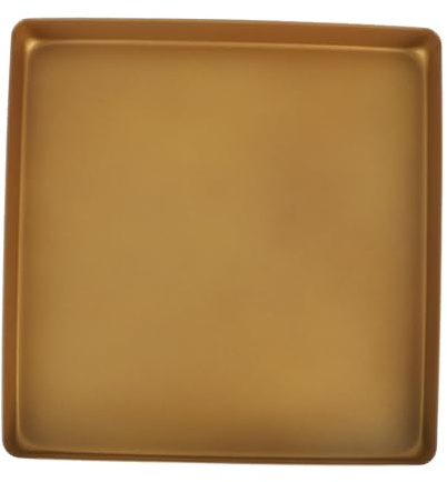 WEKADRIN Teglia da Forno Quadrata in Lega Antiaderente Dorata per Pizza Torte e Biscotti Resistente e Facile da Pulire per Uso Domestico e Professionale