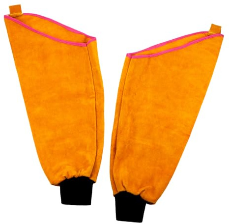 POPETPOP Mangas Protectoras de Piel para Soldadura Resistentes al Calor Manguitos de Trabajo Largos y Duraderos para Brazos Unisex Protección Reforzada contra Salpicaduras Color Aleatorio