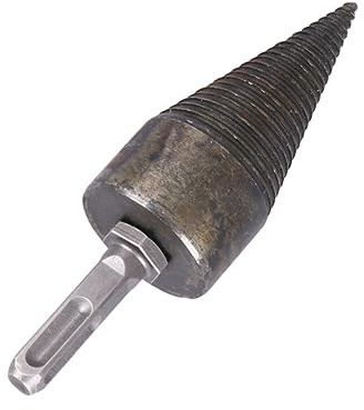 Veemoon Wood Splitting Drill Bit High Hardness Electric Wood Chopper Tool with Anti-skid Groove Square Shank for Efficient Household Log Splitting