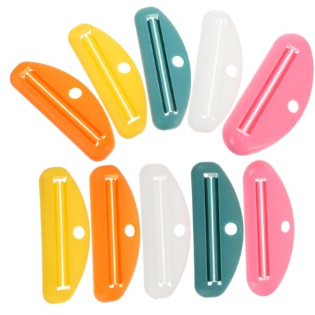 TOYANDONA 10 Pièces Presse-tube Dentifrice Manuel Distributeur pour Dentifrice Crèmes et Pommades Outil Pratique pour Économie et Organisation Quotidienne