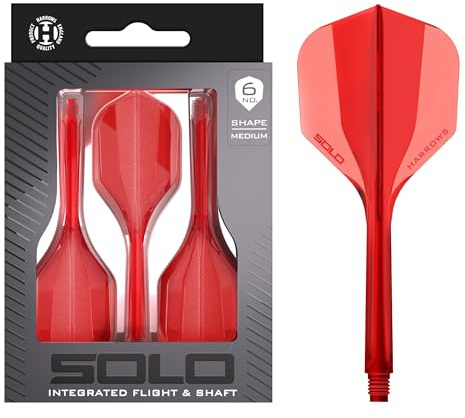 Harrows Solo Integriertes Flight & Shaft System – 3 geformte Flights & Schäfte – Einteilige Aero-Core-Konstruktion – Festes 90°-Design für Stabilität