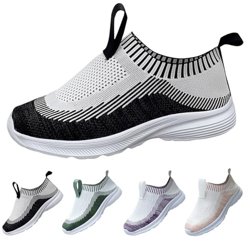Generisch Sneakers Slip On - Zapatillas deportivas para mujer, malla transpirable, ligeras, para correr, tiempo libre, cómodas, trekking, zapatillas de deporte, ligeras, para gimnasio, fitness, suela