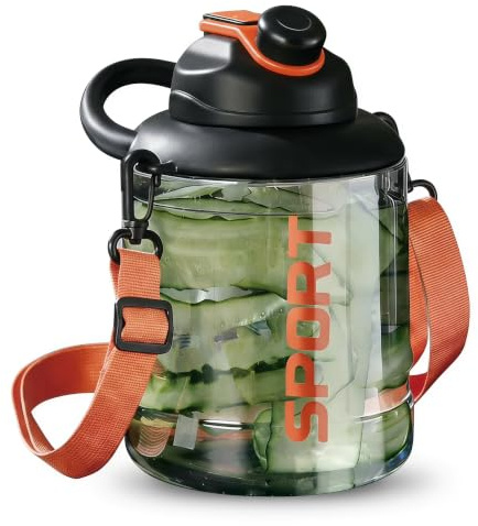 Vexrythm Big Water Ton ton Bottle 2.2 Liter with Straw – Your Ultimate Hydration Solution! XL Jug with Handle for Sports & Gym Workouts