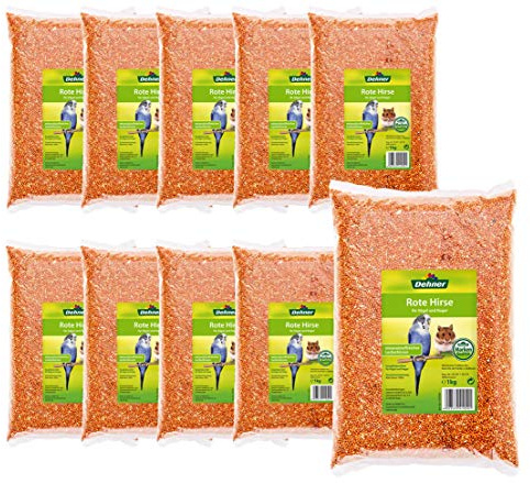 Dehner Rote Hirse für Vögel und Nager, 10 x 1 kg (10 kg)