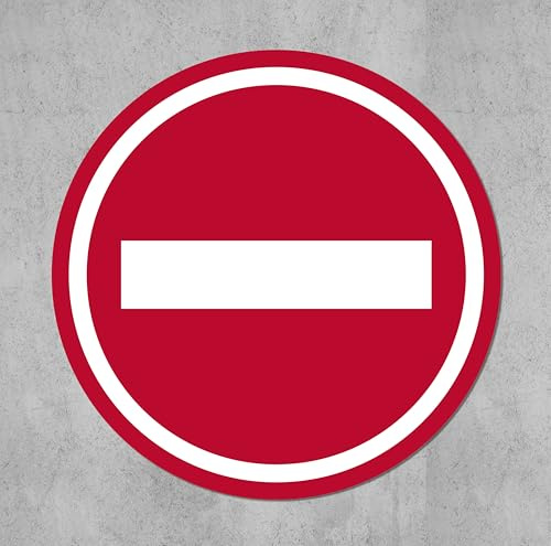 traffic directional signs No entry sign safety sign - 3mm Aluminimum composite sign 300mm Diameter