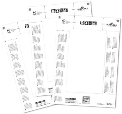 Durable 146002 Einsteckschilder Badgemaker (20 Schilder, 61/122 x 210 mm) weiß