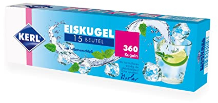 KERL Bolsa para 360 bolas de hielo con cierre automático, color azul