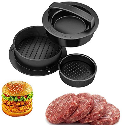 GaoYunQin Hamburger Press Patty Maker, (3 PCS) 3 in 1 Non-Stick Burger Press Burger Patties Cookery Mold Kit for Making Delicious Burgers, Perfect Shaped Patties, for grilling and cooking