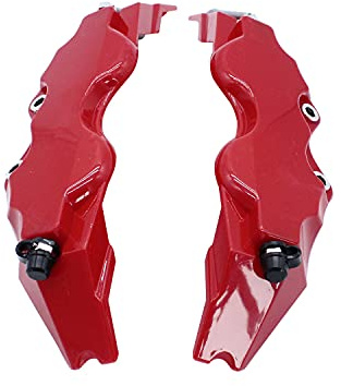 TAKPART 2 Stücke Bremssattel Schutz Abdeckung Aluminium Bremssattelabdeckung für Radnabe 14in-15in Medium(rot)