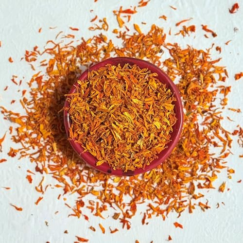 Edible Flower Petals - Natural Dried Orange Marigold - 25g - Certified Food Grade (209)