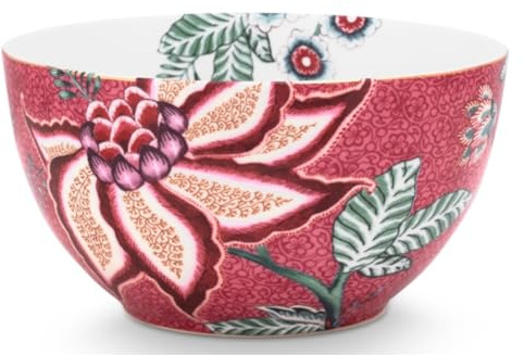 Pip Studio Flower Festival Scallop Bowl Dark pink 15 cm