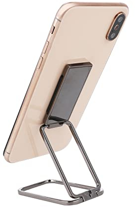 Cobee Cell Phone Ring Holder Finger Kickstand, 360° Rotation Foldable Metal Ultra-Thin Cellphone Back Grip Stand Adjustable Phone Holders for Magnetic Car Mount Compatible with Phone Tablets, Black