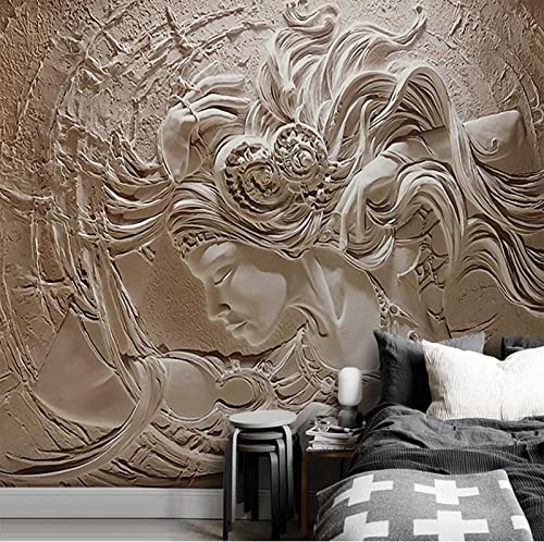 CULTS Vlies Fototapete Relief Girl 3D Effekt Vlies Tapeten Wandtapete XXL Moderne Wanddeko Wohnzimmer Schlafzimmer Büro Flur 250 cm B x175 cm