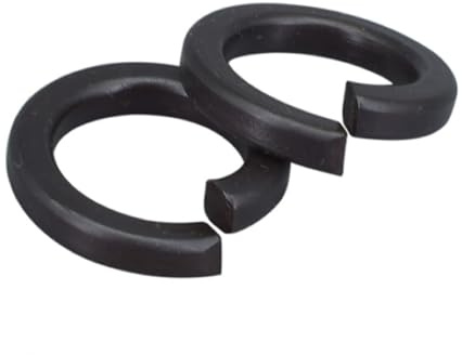 Junta de arandela de resorte negra, bloqueo de rebote, arandela abierta, nivel 8,8, almohadilla de resorte antideslizante antideslizante a prueba de golpes (Color : Svart, Size : M3)