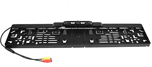 Telecamera di Retromarcia Per Targa, Telaio Universale Per Targa Per Auto Telecamera Posteriore di Backup Impermeabile con Supporti Grandangolare da 140 Gradi Per Targa Europea(infrarossi)