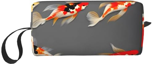 DRTGEDS Traditionella Koi-karps med fläckar kosmetiska väskor för kvinnor liten sminkväska för handväska makeupväska resesminkväska med dragkedja, Traditionella Koi-karper med fläckar, One Size