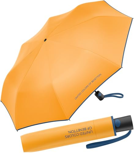 Benetton Mini AC Paraguas de bolsillo, azafrán, 95 cm