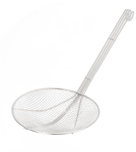 Colador de Araña de Acero Inoxidable, Mango Largo, Cuchara Espumadera de Alambre de Malla Fina, Utensilios de Cocina Portátiles, Colador de Alambre, Cuchara Coladora de Pasta con