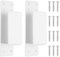 2 Pcs Soportes de Barricada de Puerta 2 x 4, Blanco Soporte en U de Metal pour Barra Seguridad Puerta, Soporte de Seguridad Antirrobo para Madera de Puerta Granero Garaje Casa