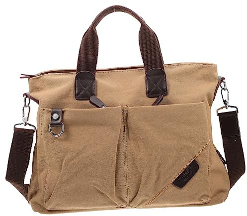 MOBUTOFU Schultertasche Für Herren Aus Canvas Multifunktionale Handtasche Für Reisen Umhängetasche Mit Verstellbaren Trägern Für Bücher Und Schlüssel