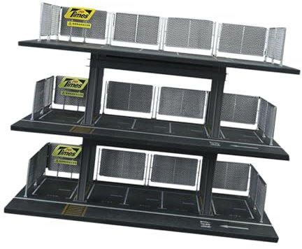 Perfeclan Vitrine für Autos im Maßstab 1/64 aus Druckguss, Schreibtisch-Dekoration, 3-stufiger Schutz-Ausstellungsständer, Garagen-Vitrine für Spielzeugautos,