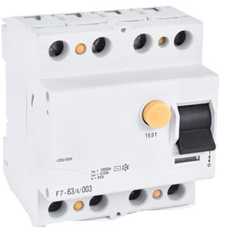 KTMBOHU F7-63 AC/A 2P 4P 63A 10mA 30mA 6KA 230/400V disjoncteur électromécanique à Courant résiduel disjoncteur différentiel(Type A 4P,63A)
