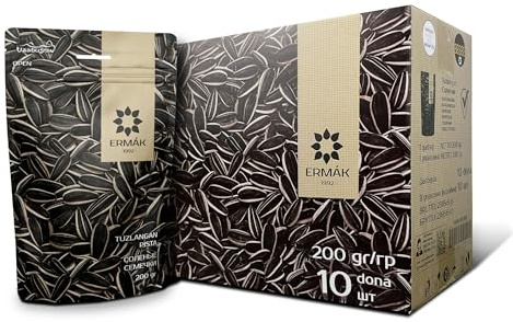 ERMAK Lot de 10 graines de fleurs de soleil (salées) 200 g